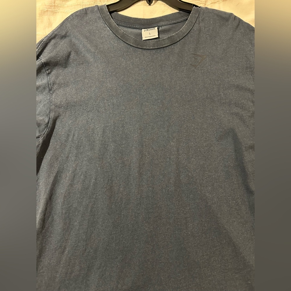Gymshark Washed Blue Power Shirt - Size Large